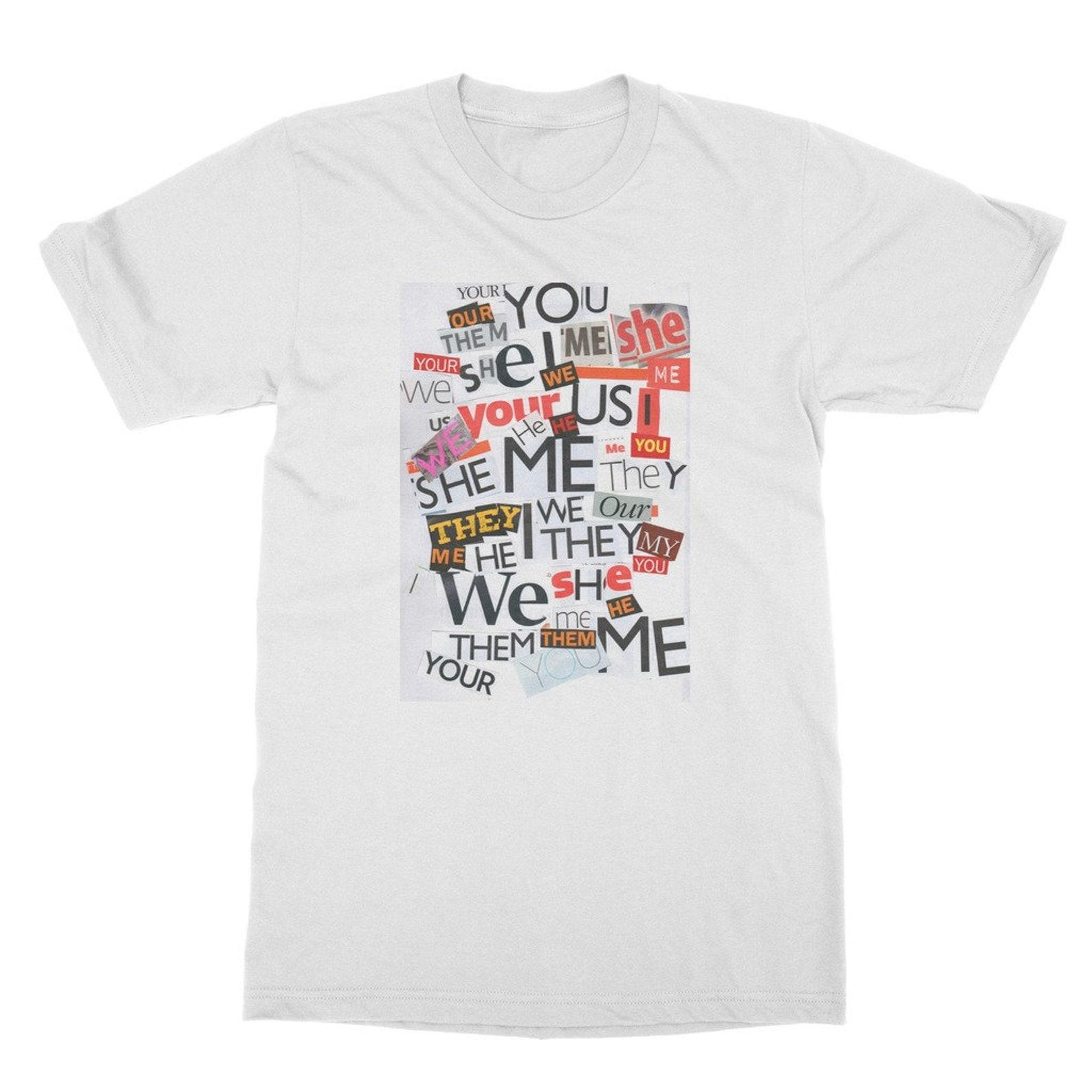 Pronouns Collage Unisex T-Shirt S