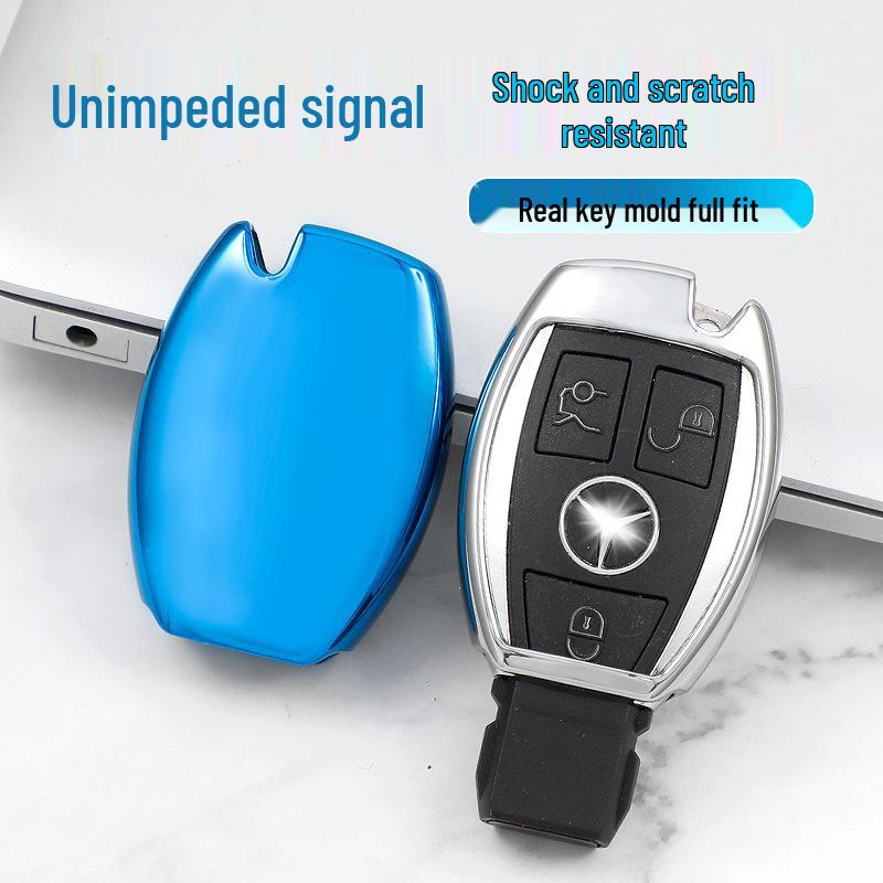 TPU Key Cover for Mercedes C-Class C180 C200, E-Class E300 E360L, GLA200 Older Models