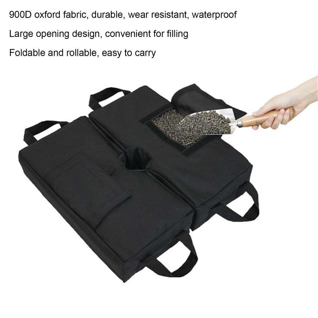 2 szt. Torba obciążająca podstawę parasola z dużym otworem, wodoodporna, odpinana, torba obciążająca podstawę namiotu na dziedzińce, kemping na zewnątrz