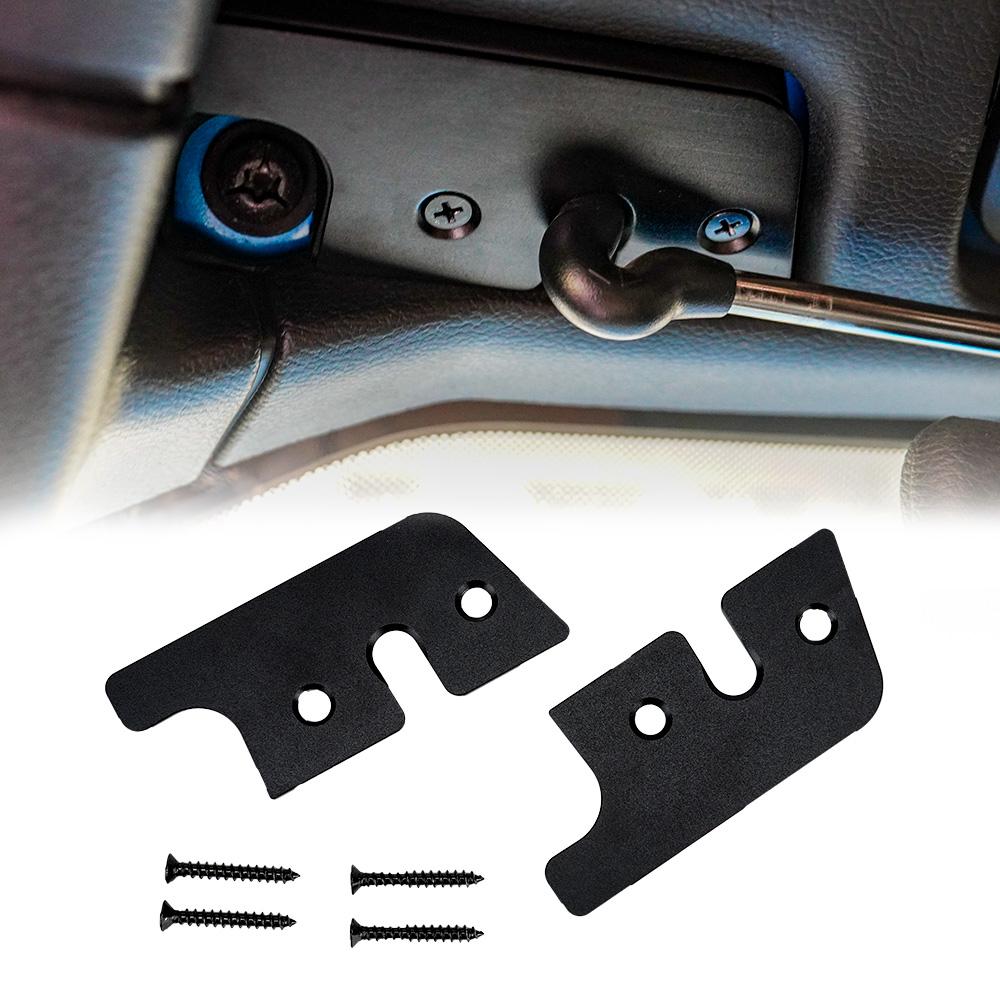 For 2018-2025 Jeep Wrangler JL Two-Door to Four-Door Models Black Sun Visor Repair Kit Aluminum Alloy Rust-Proof Material