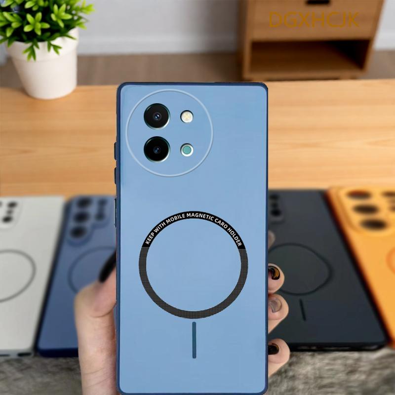 For Vivo Y38 Case Vivo Y58 Phone Case vivo T3X Cover Vivo y38 5G Y58 5G t3x Shookproof Color magnetic hard Silicone back cover