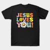 Asian Size Cotton Unisex Tshirt Print T-shirt Jesus Loves You T-shirt No-Cut Print Regular Fit