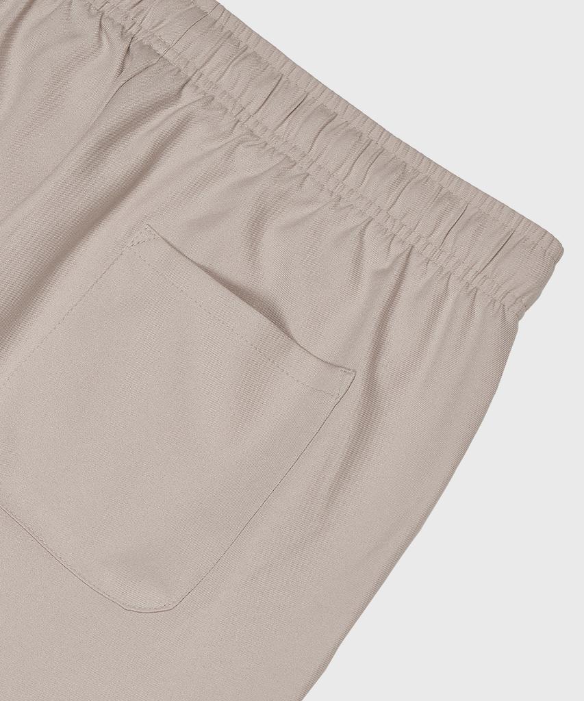 LEMAIN SECOND Easy Semi-Wide Elastic Waist Slacks [Beige]