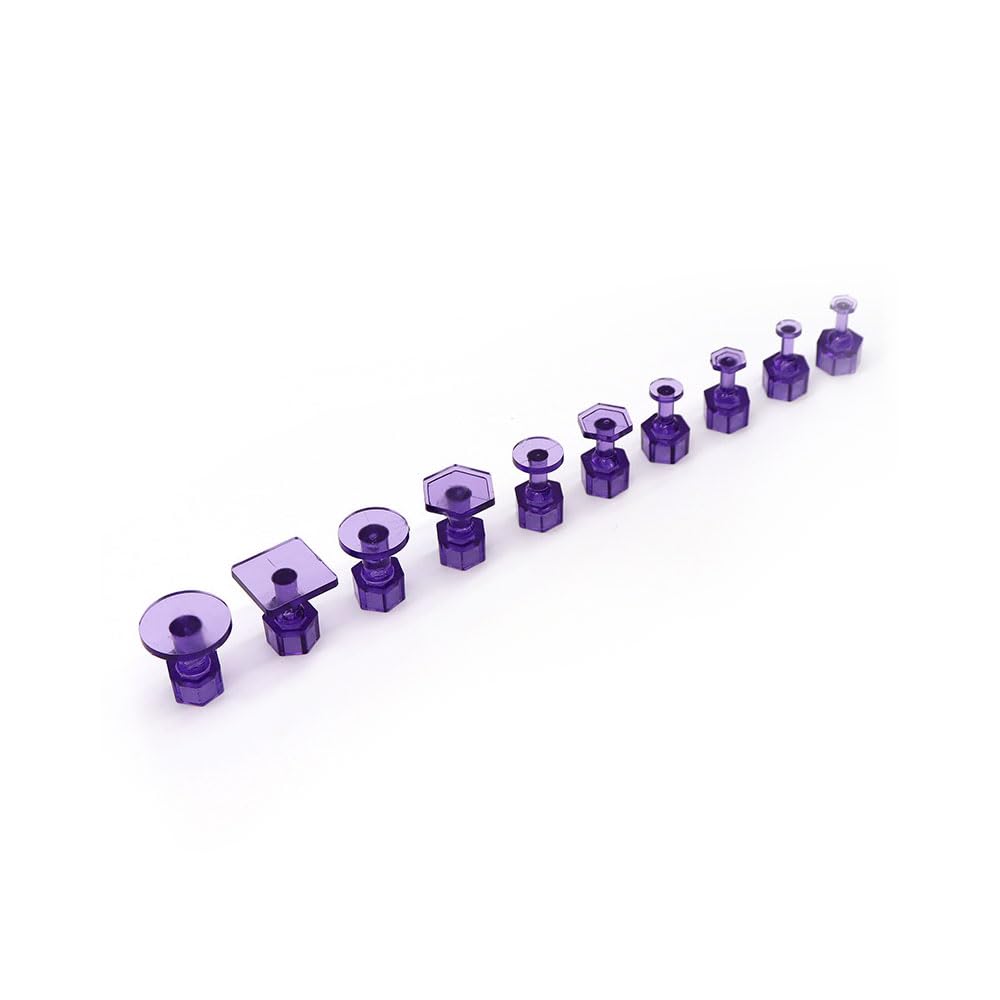 Car Dent Repair Drawer Seat, Seamless Repair, Plastic Body Sheet Metal Uneven Repair Gasket (Purple PC 10 Pieces Slider)