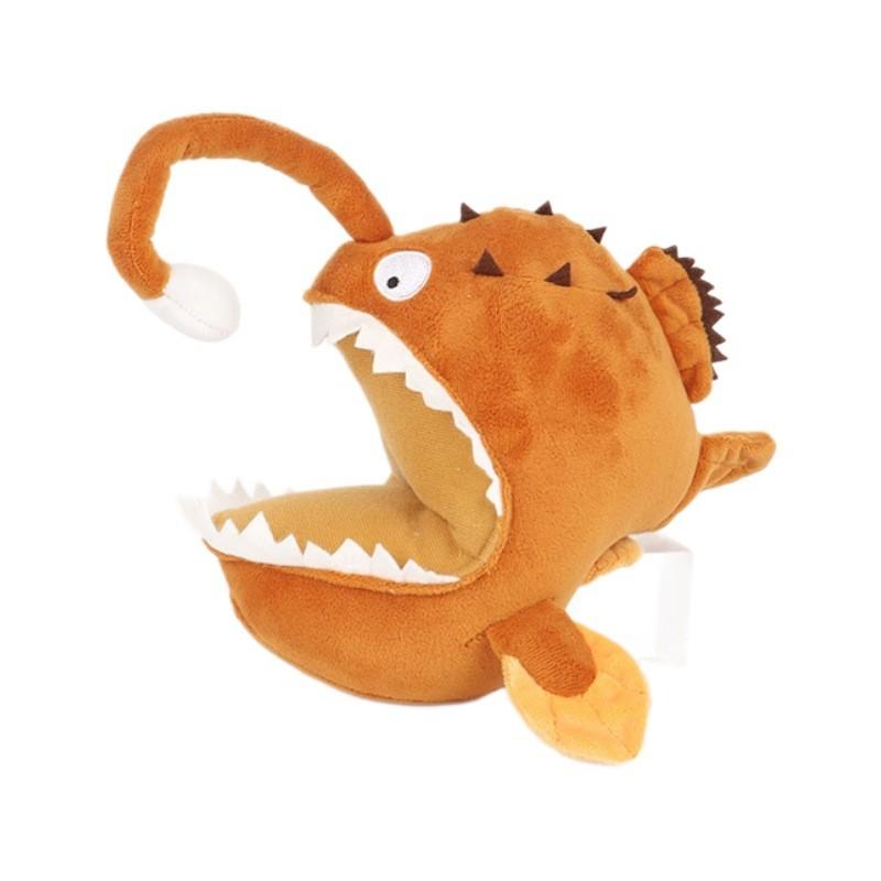 Sea Originality Deep Brown Blue Lanternfish Cartoon Plush Toy For Decor Room