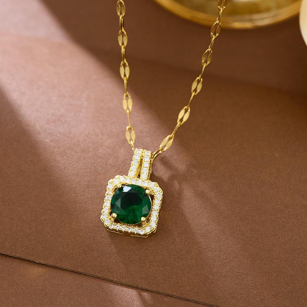 Women's Super Sparkle Zircon Rhinestone Necklace: Colorful High-End Fashion Clavicle Chain