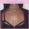 Geometric Alloy Choker Necklace With Rhinestone Embellishments For Fashion Women