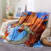 Sky Flare Dragon  Print Flannel Blanket, High quality Comfortable for All Seasons, Home Decor, Warmth and Comfort