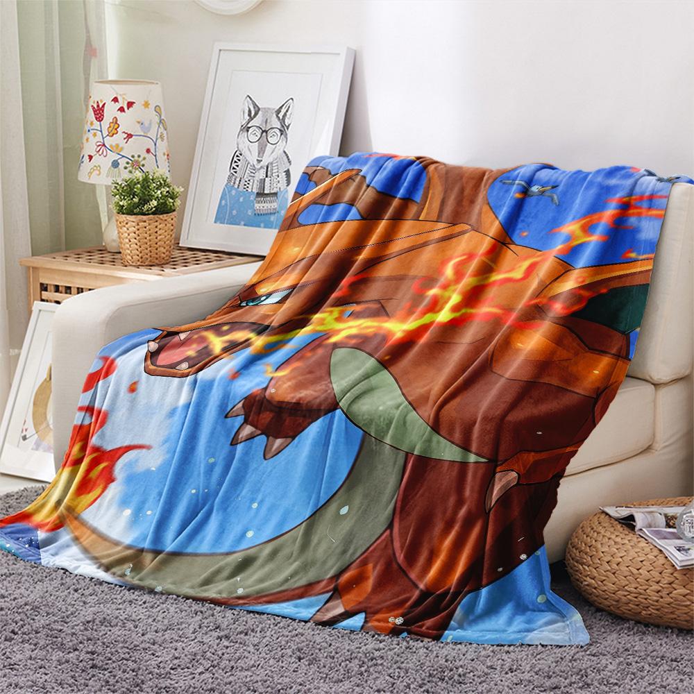 Sky Flare Dragon Print Flannel Blanket, High quality Comfortable for All Seasons, Home Decor, Warmth and Comfort