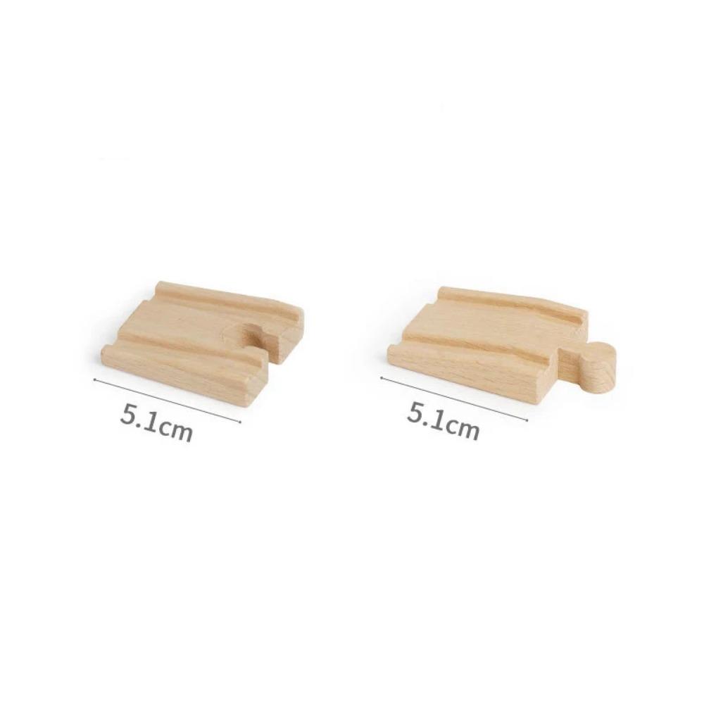 New Wooden Train Track Adapter Rail Building Block Connector Compatible All Brand Wood Railway Wooden Train Track Accessories