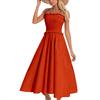 Women's Summer Maxi Dress Sleeveless Sundress Cotton Suspender Ruffle Beach Dress