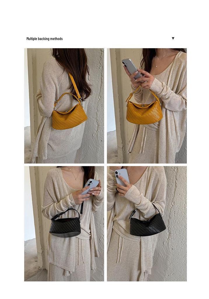 Vintage 2026 Handmade Woven Basket Shoulder Bag: Versatile Retro-Style Women's Underarm Handbag