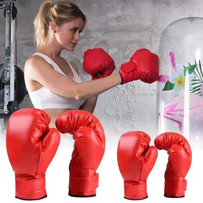 Professional MMA Boxing Gloves Wear Resistant PU Leather Extended Gloves Kickboxing MMA Training Gloves for Fitness Workouts