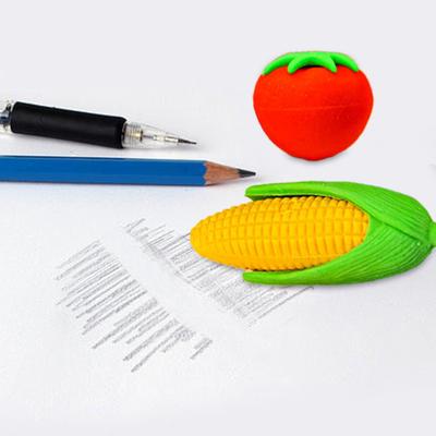 12 Pcs Fruit Vegetable Erasers Set Mini 3D Lemon Tomato Eggplant Pencil Eraser for Classroom Prizes Gifts Supplies Back To School Party Favors
