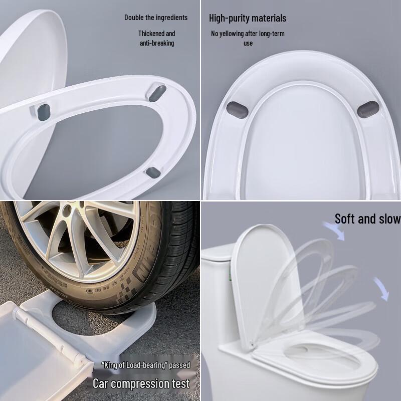 FEEGOO Universal V-Shape Thickened Toilet Seat Cover