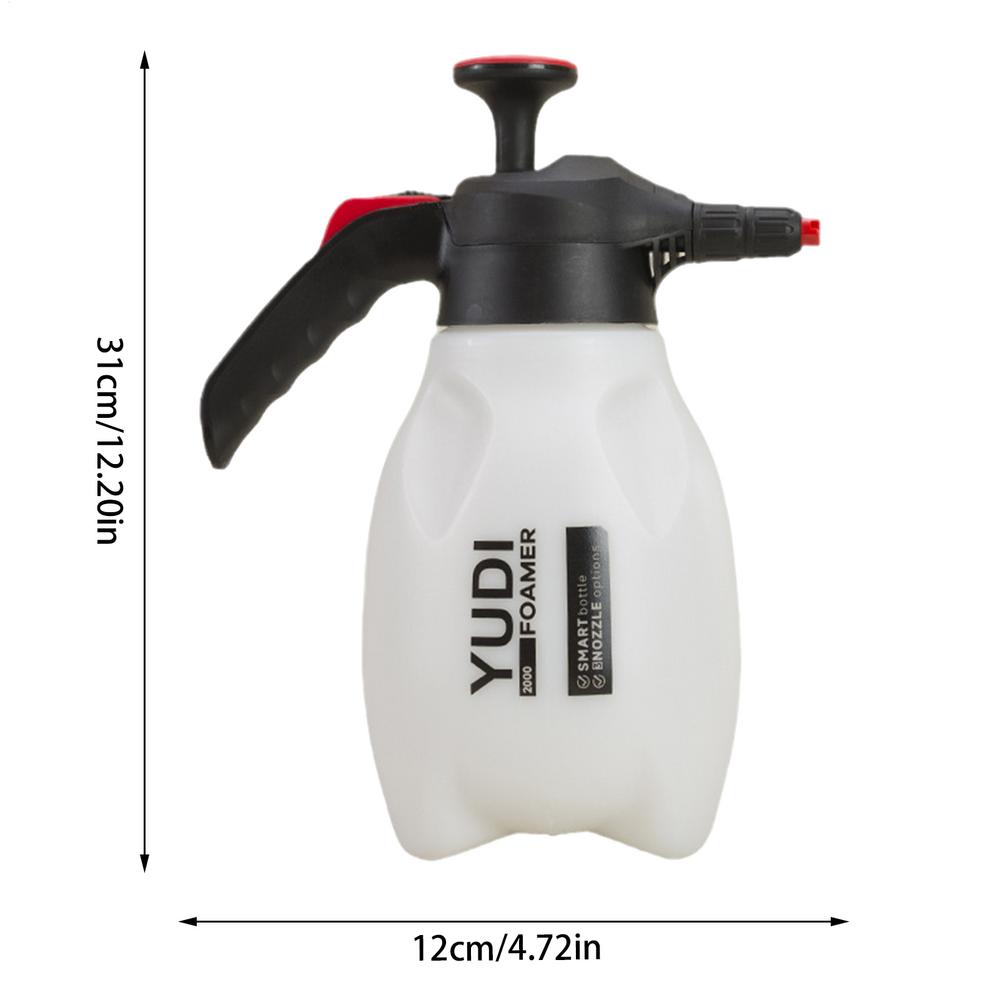 2L Car Foam Sprayer High Pressure Multipurpose Portable Car Wash Hand Pressure Pump Foaming Watering Can for Garden Yard