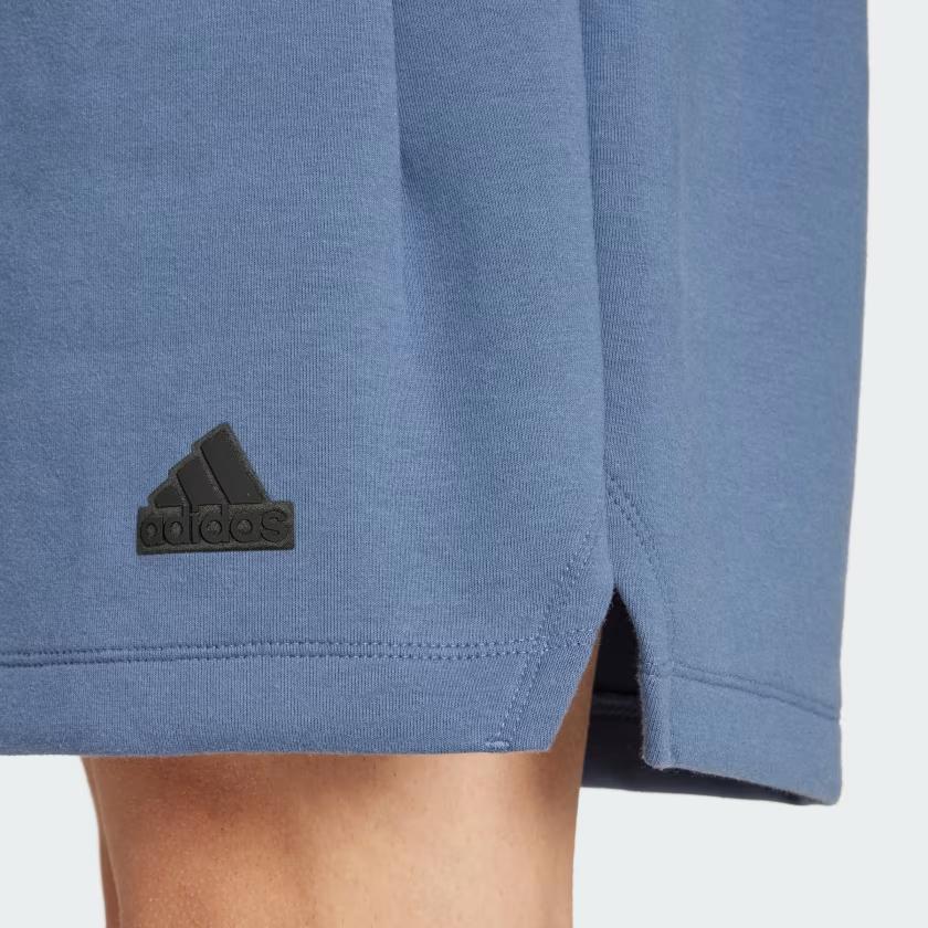 Adidas Solid Color Elastic Mid-Waist Loose Casual Shorts Men Bottoms Blue IR5220