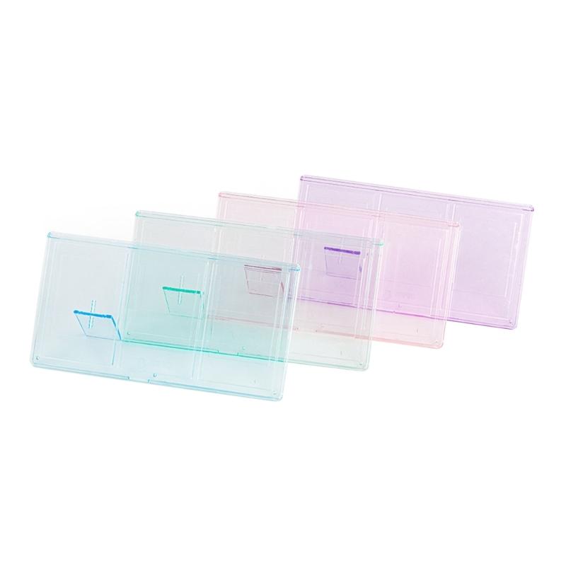 3 Inch Instant Camera Frame Showcase with Three Compartments Transparent Photo Card Holder Box