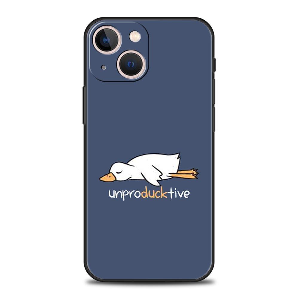 Funny Duck Phone Case For iPhone 17 Air 16 Plus 13 15 14 12 11 Pro MAX 7 8 SE Soft TPU Shockproof Cover Funda