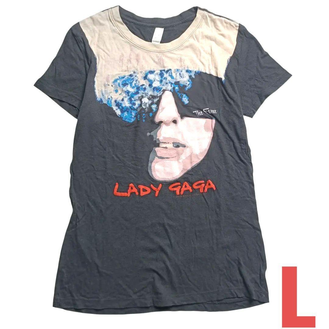 Used Lady Gaga LADY GAGA Masterpiece Art Short Sleeve Print T-shirt Black