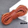 Diy Jewelry Material Handmade Beaded Accessories, Real Cowhide Strip 3Mm Wide First Layer Flat Leather Rope Bracelet Necklace Rope
