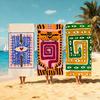 Harajuku Style Tiger Print Beach Towel Unique Abstract Eye Bath Towel Trendy Graphic Swimming Towels Summer Seaside Yoga Mat