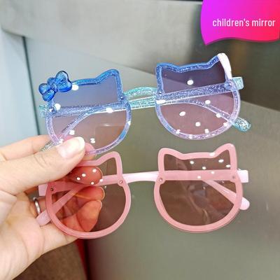 Süße Katzenohren-Sonnenbrille für Mädchen: Kinder-UV-Schutz Sommerbrillen