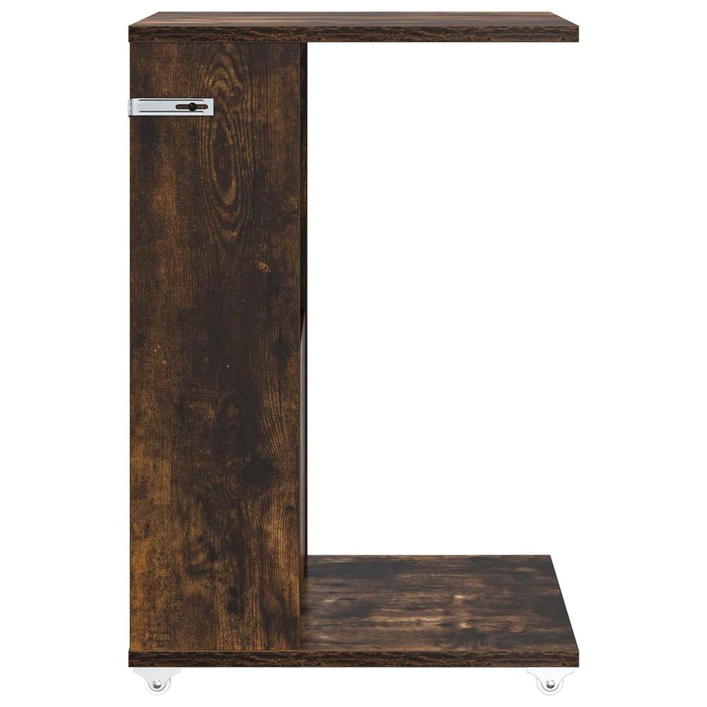 Side Table Smoked Oak 40 X 35 X 60 Cm Engineered Wood
