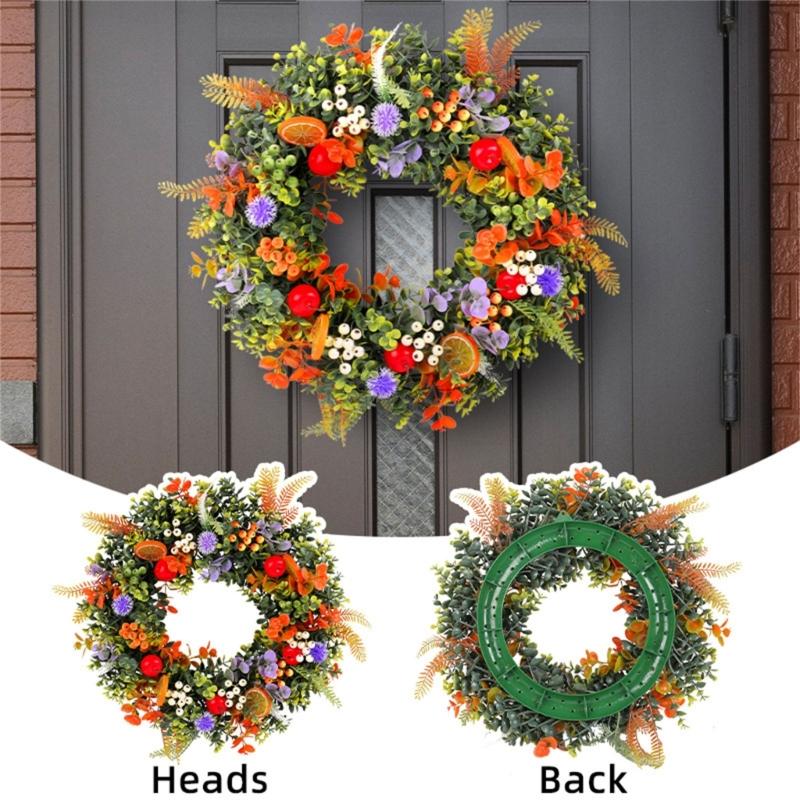 Artificial Summer Wreath Spring Wreath for Front Door Farmhouse Garden Wedding Party Indoor and Outdoor Decorations