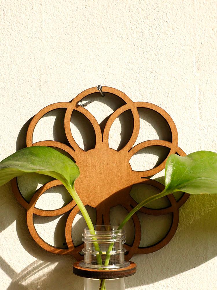 Wall Planters For Indoor Plants Plant Wall Hanging Propagation Station With Wooden Stand Plastic Test Tubes Tiered Planters Gift