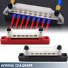 12V Electrical Terminal Block M6 Stud Bus Bar Electric Power Distribution Block  Marine