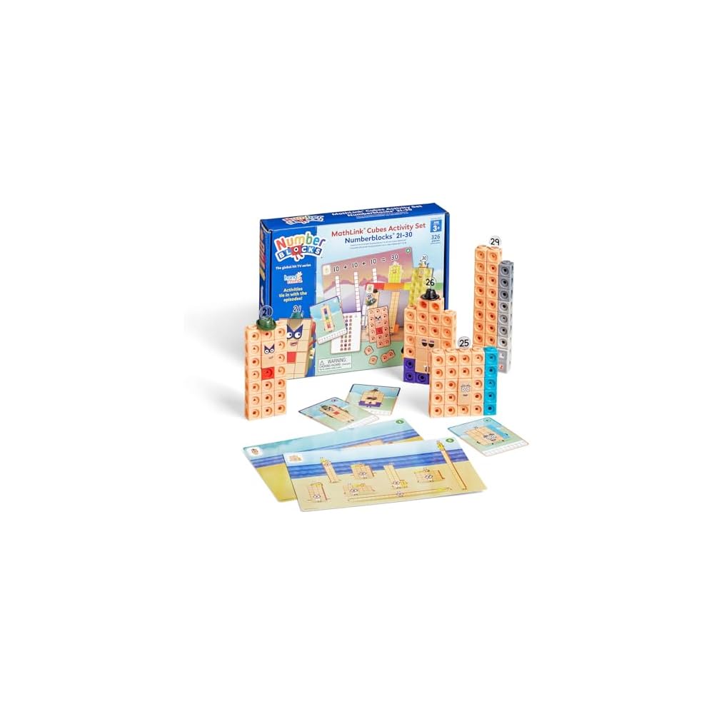 

Numberblocks MathLink Cubes Activity Set 255 Pieces with Guide for Ages 3 and Up Educational Math Toy