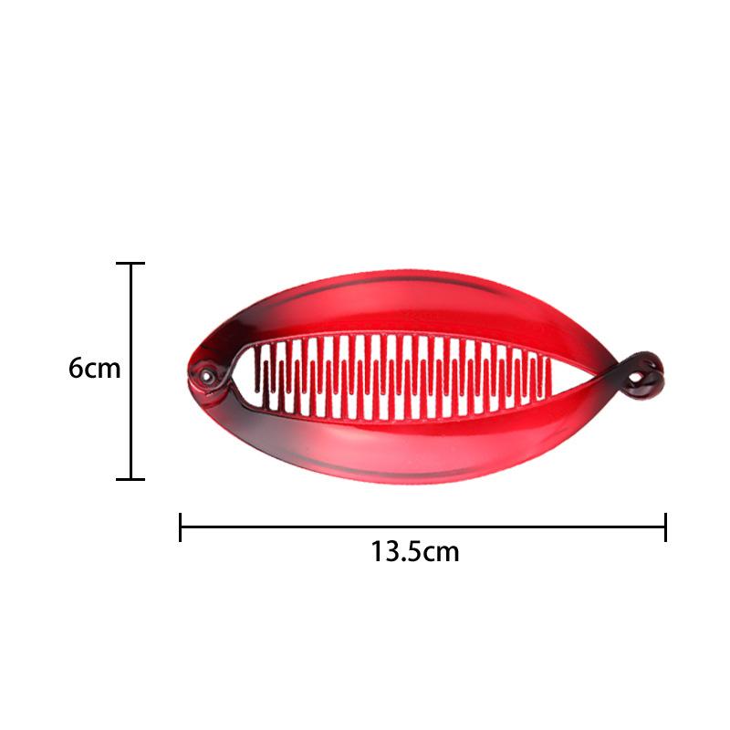New Fashion Banana Shape Hair Clip Gradient Color Fish Clip Hairpins Hair Accessories for Women Hair Clip Clamp DIY Accessories
