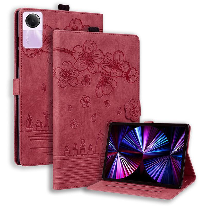 Защитный чехол Redmi Pad SE 11 дюймов 2023 Кот Цветок вишни Redmi Pad SE 11-inch 2023