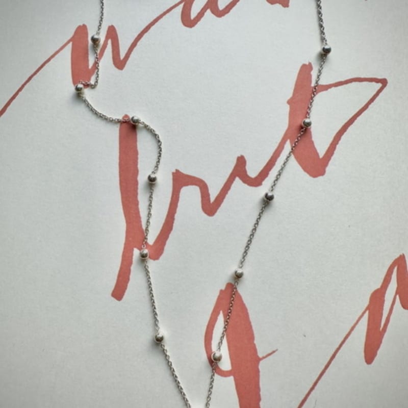 SUZURAN loveseed silver chain necklace_ ball Loveseed silver chain heart pendant necklace