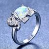 New Light Luxury Niche Women's Fine Opal Elephant Animal Ring Romantic  Trend Banquet Ring Accessories Street Party Gift