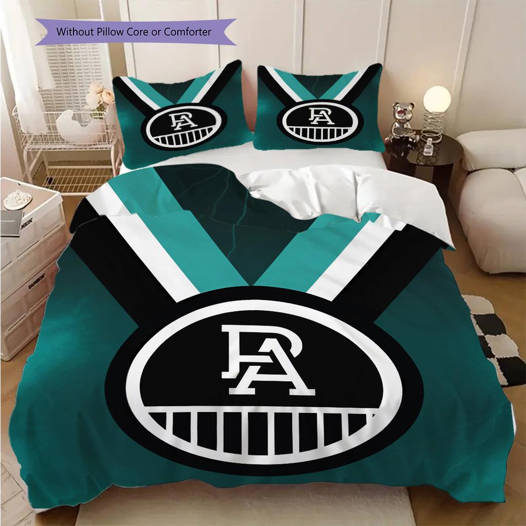 Set Copripiumino Trapuntato Port Adelaide Federa Decorazione per la Casa Regalo di Compleanno (1 * copripiumino + 2 * federa, senza nucleo)