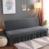 Armless Folding Sofa Bed Cover Stretch Slipcovers 3 Seater Without Armrest Sofa Covers for Living Room Universal Couch Cover