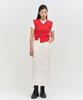 Editeom Crinkle Split Skirt - Ivory