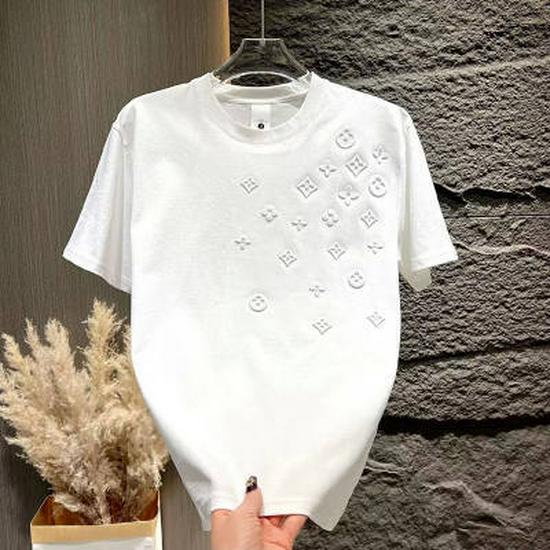 Herrenmode Kurzarm-T-Shirt, 2024 Trendiger lockerer Schnitt mit einfachem Druck.