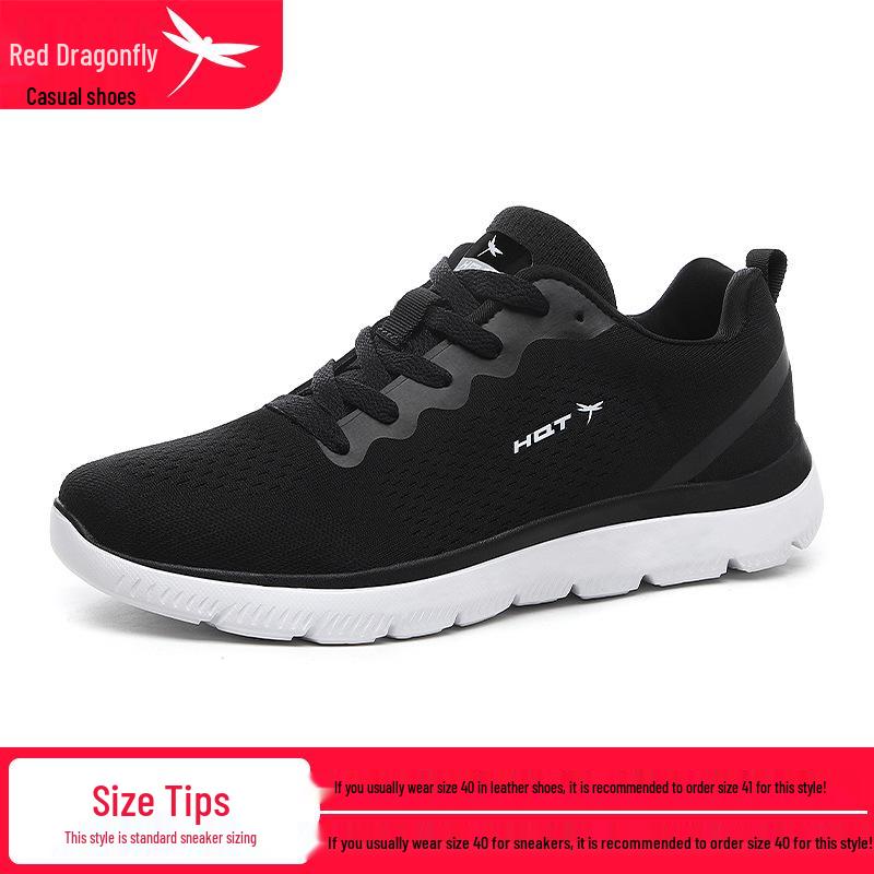 Red Dragonfly Men s Fly-Knit Breathable Casual Mesh Sports Shoes Size 38