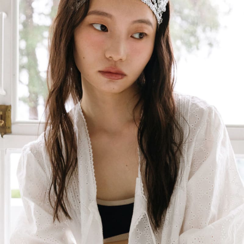 TINKNIT Handmade Corsage Knit Headband_silver