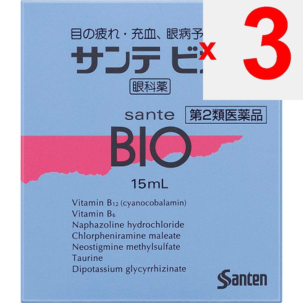 Santen Pharmaceutical Sante Bio 15mL Eye Strain & Fatigued Eyes Eye Drops Indications: Eye fatigue, conjunctival hyperemia, prevention of eye diseases