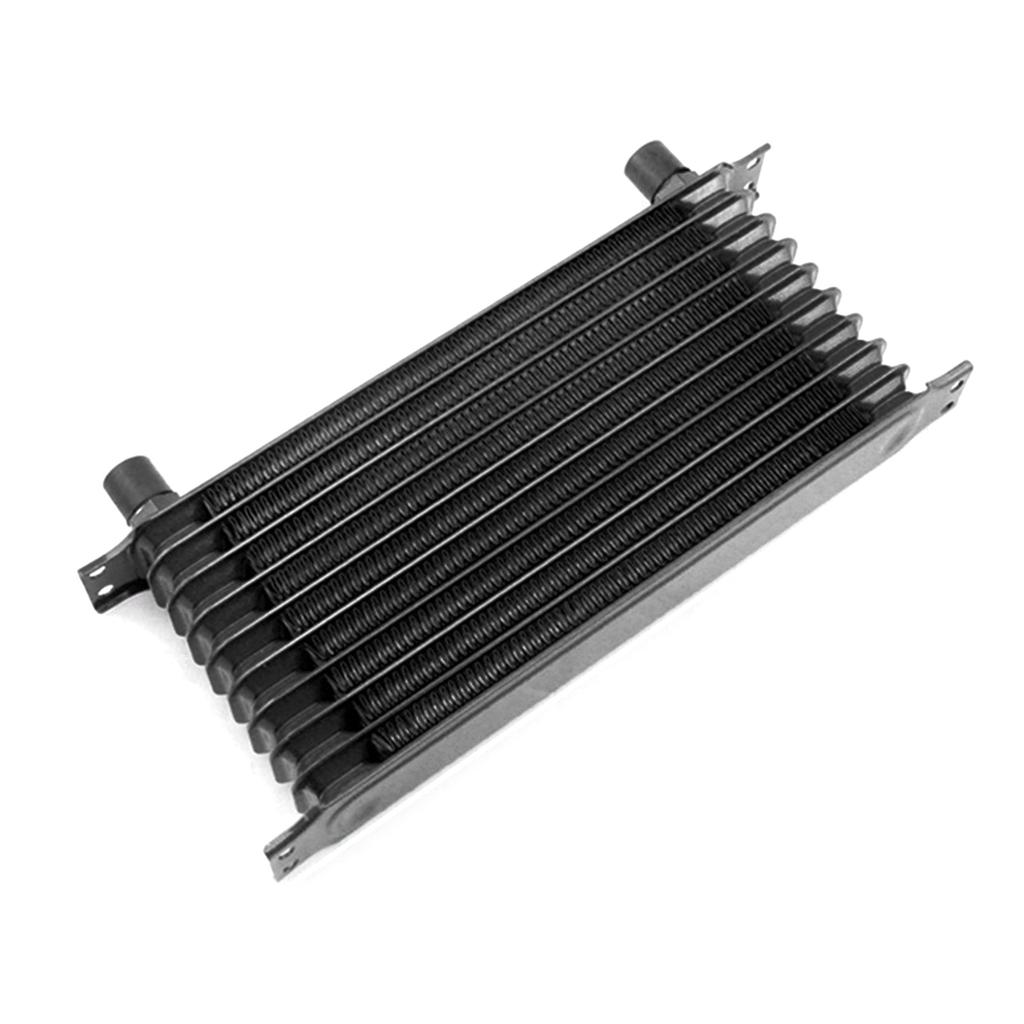 7/10/13/15 Rows Oil Coolers Kit 10AN Transmission Engine Coolers Universals Aluminium Black Car Engine Cooling