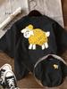 Cartoon Sheep Graphic T Shirt Unisex Cute Lamb Print Tee Casual Summer Short Sleeve Harajuku Kawaii Top  Y2k Top Graphic T Shirts