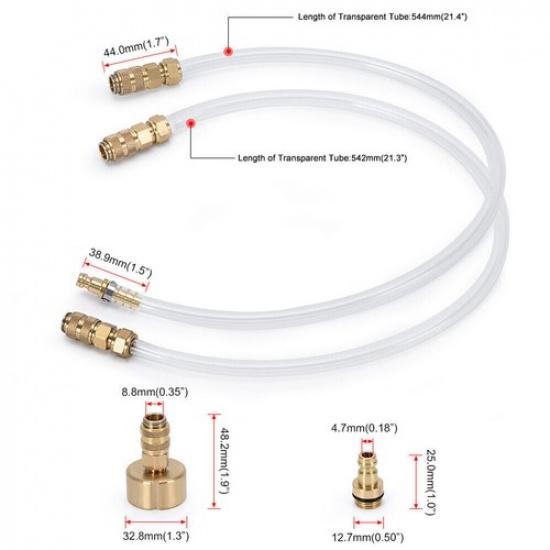 2Pcs Boat Bleed Kit For Seastar Hydraulic Steering System Bleeder Filler Hose