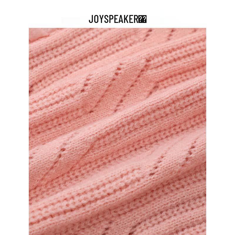 JOY SPEAKER Women's Patchwork V-Neck Long Sleeve Knit Top