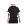 Nike Loose Short Sleeve Round Neck Crop T-Shirt Women tops Black IM0368-010
