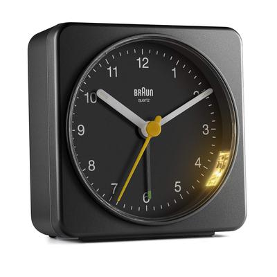 Alarm Table Square [Officially Imported] Clock, Black, BC03B,