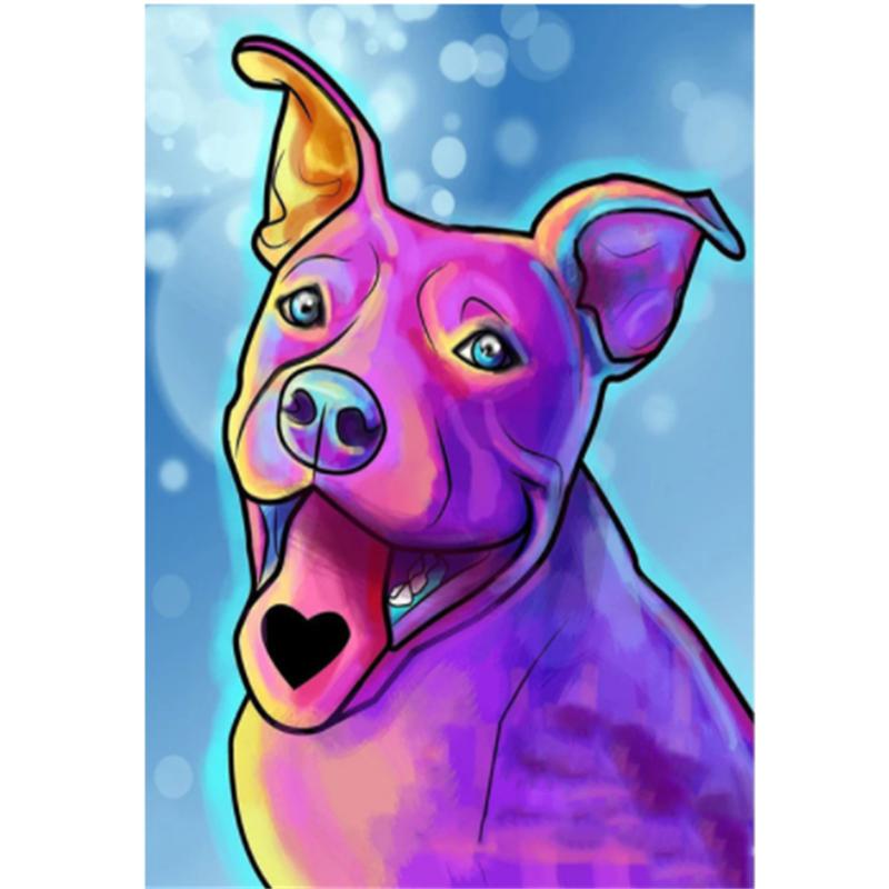 5D DIY Diamond Painting Cute Dogs Diamond Embroidery Cross Stitch Kit Full Rhinestone Mosaic Home Decor